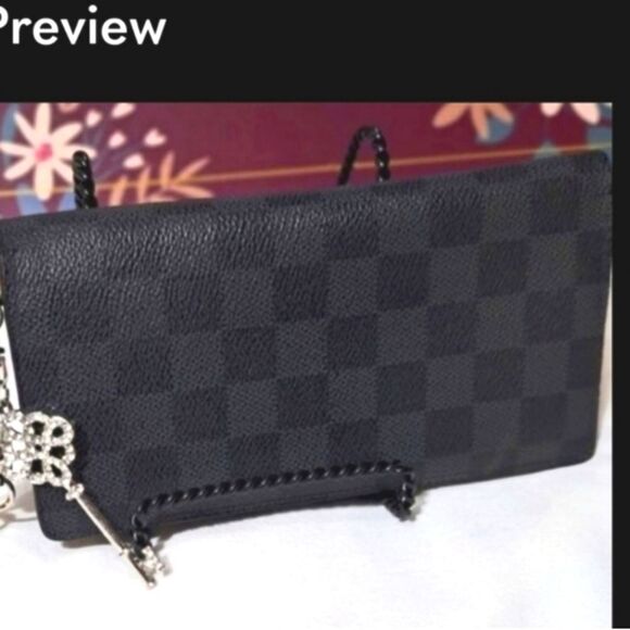 Louis Vuitton Damier Graphite Long Bifold Card Wallet PRESTINE with dust… - Picture 1 of 14